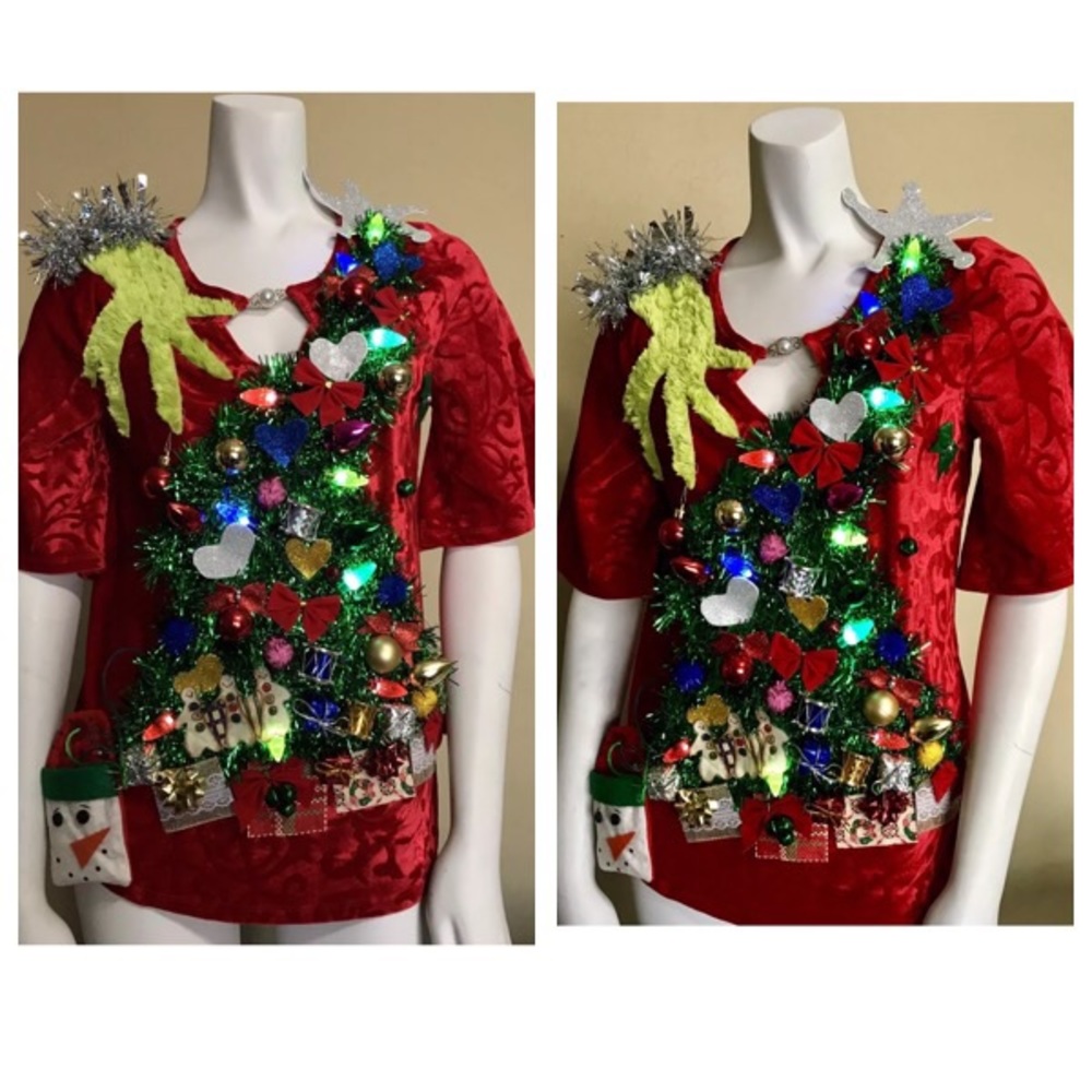 UGLY XMAS CHRISTMAS SWEATER THE GRINCH WINNER 🤗